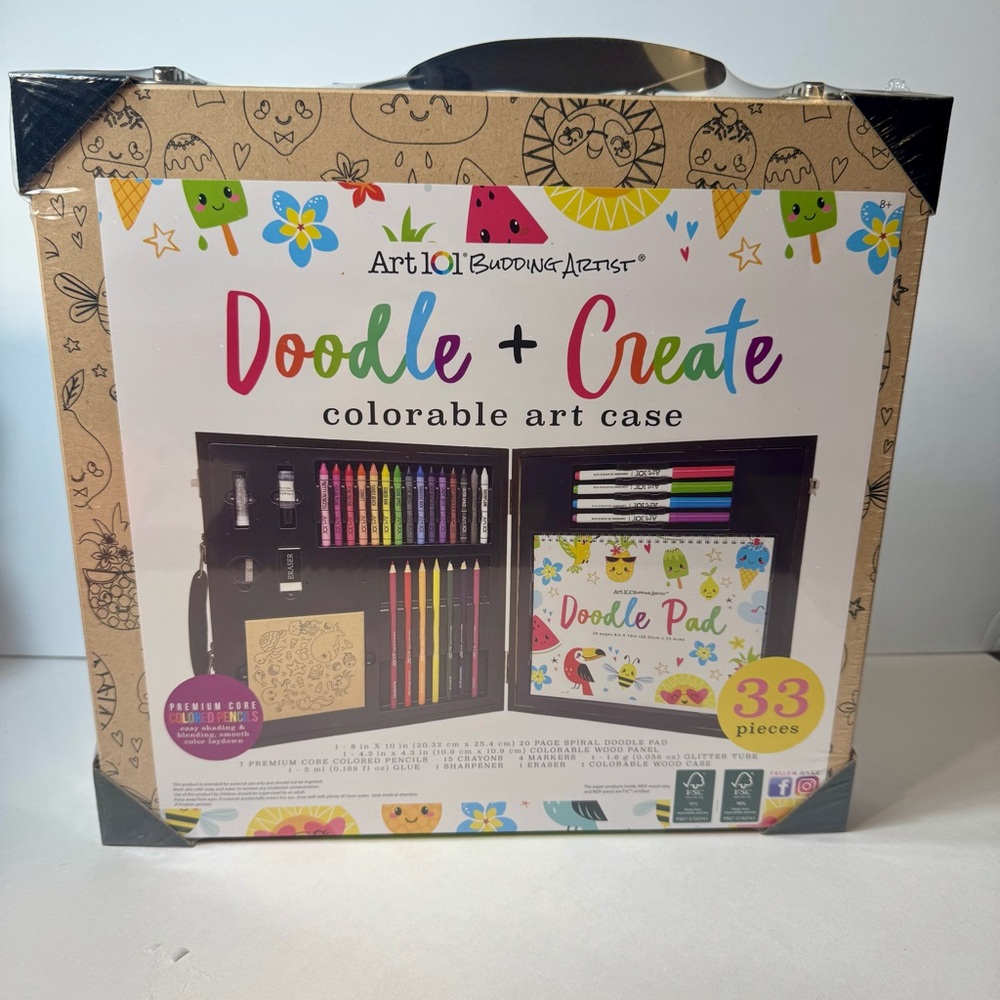 Art 101 Doodle + Create Colorable Art Case